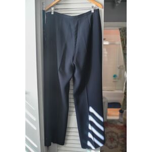 Laura Ashley Navy Blue Rayon Crepe Pants Trousers Slacks USA 12